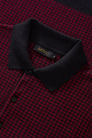Polo Pied Poule bordô