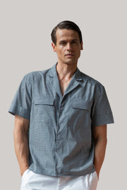 Camisa Laguna azul geométrica