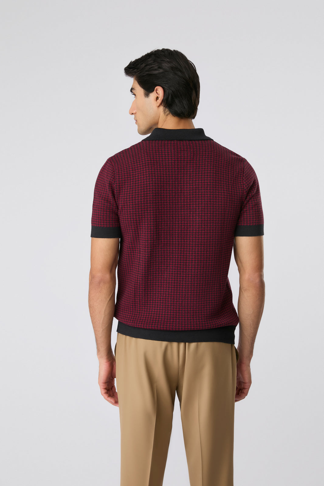 Polo Pied Poule bordô