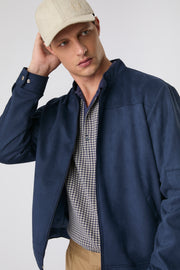 Jaqueta suede azul