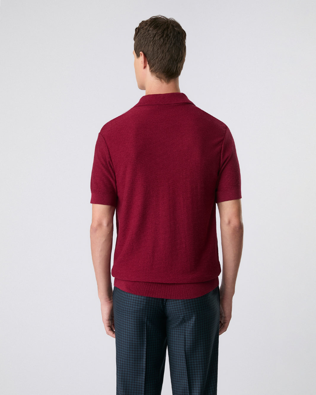 Polo oVerlap bordô