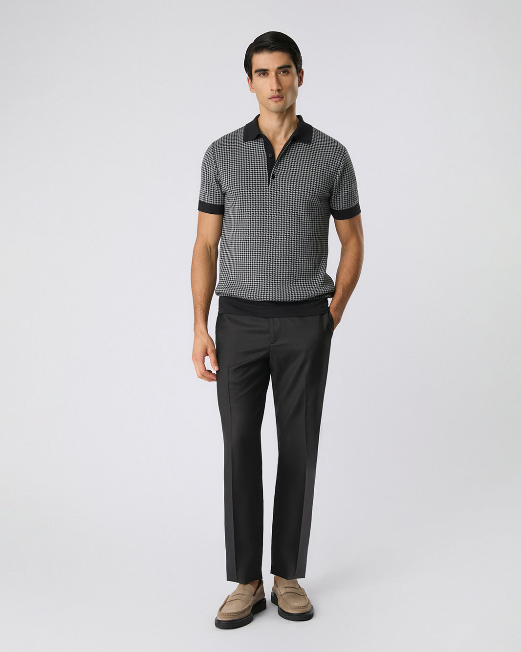 Polo Pied Poule preta