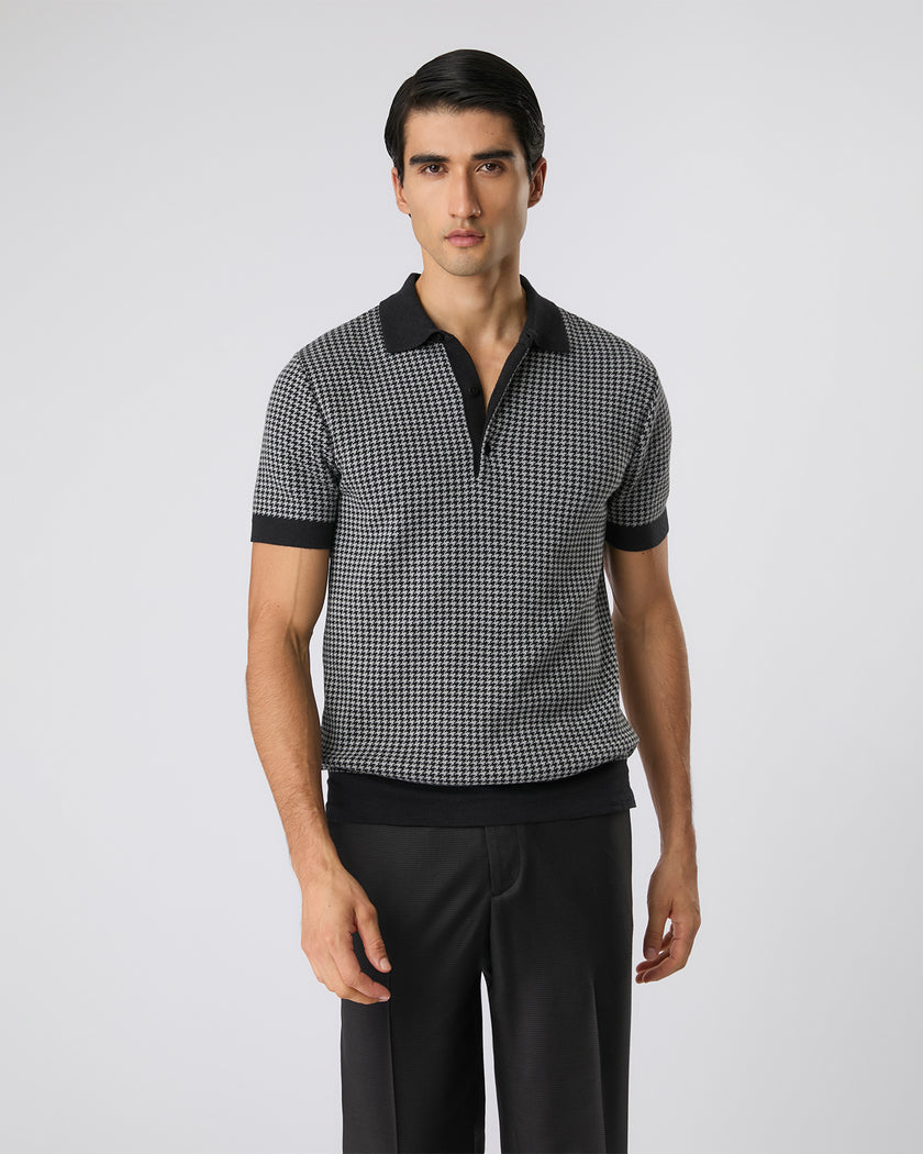 Polo Pied Poule preta