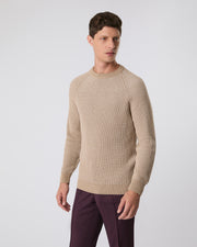 Suéter raglan bege