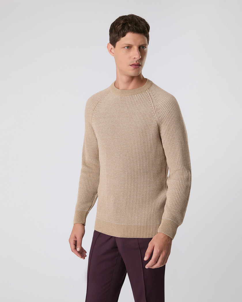 Suéter raglan bege