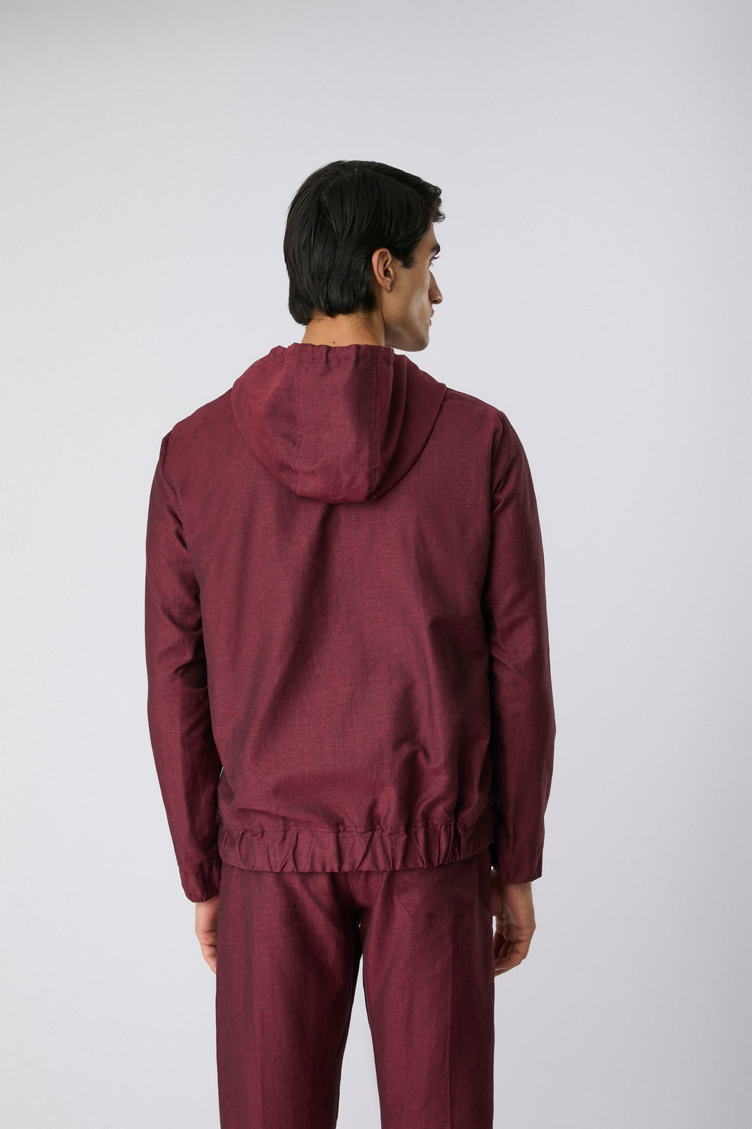 Conjunto napoli linho bordô