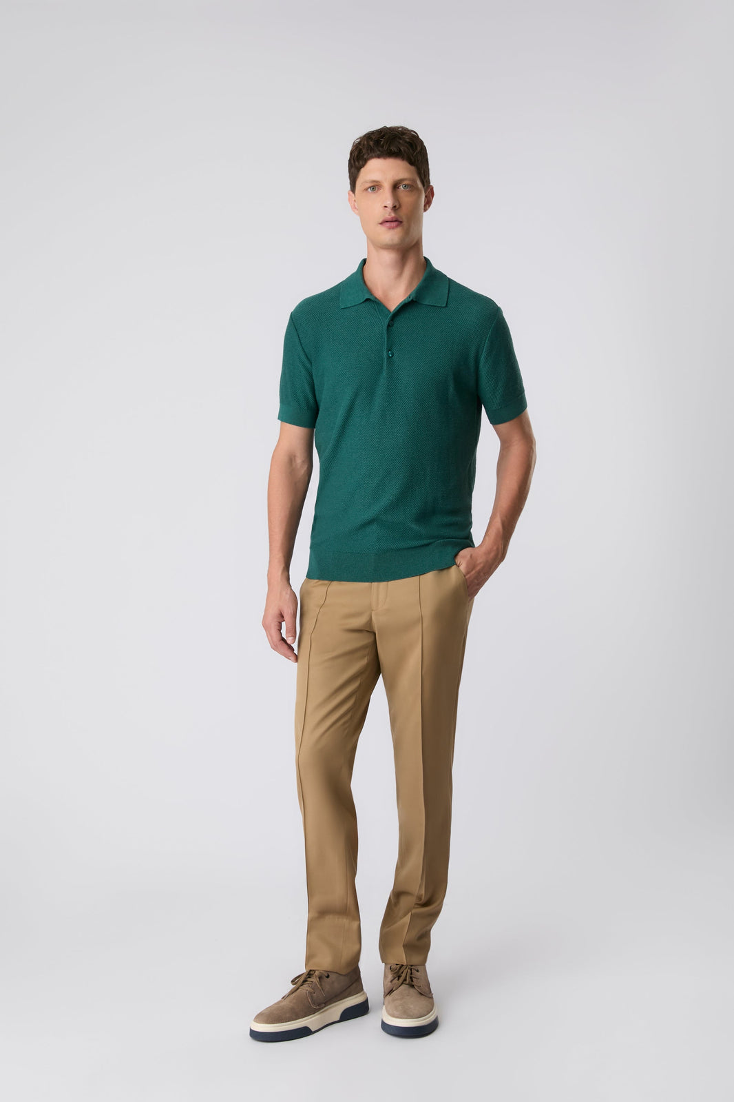 Calça 803 lã fria s120 caqui