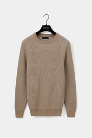 Suéter raglan bege