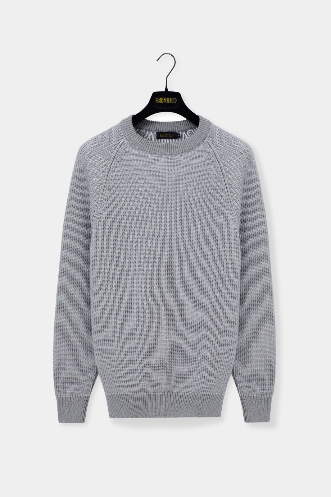 Suéter raglan cinza