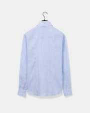 Camisa linho listrada azul