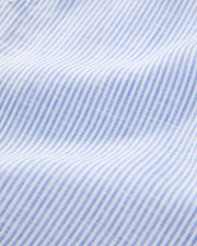 Camisa linho listrada azul