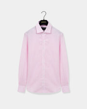 Camisa linho listrada rosa
