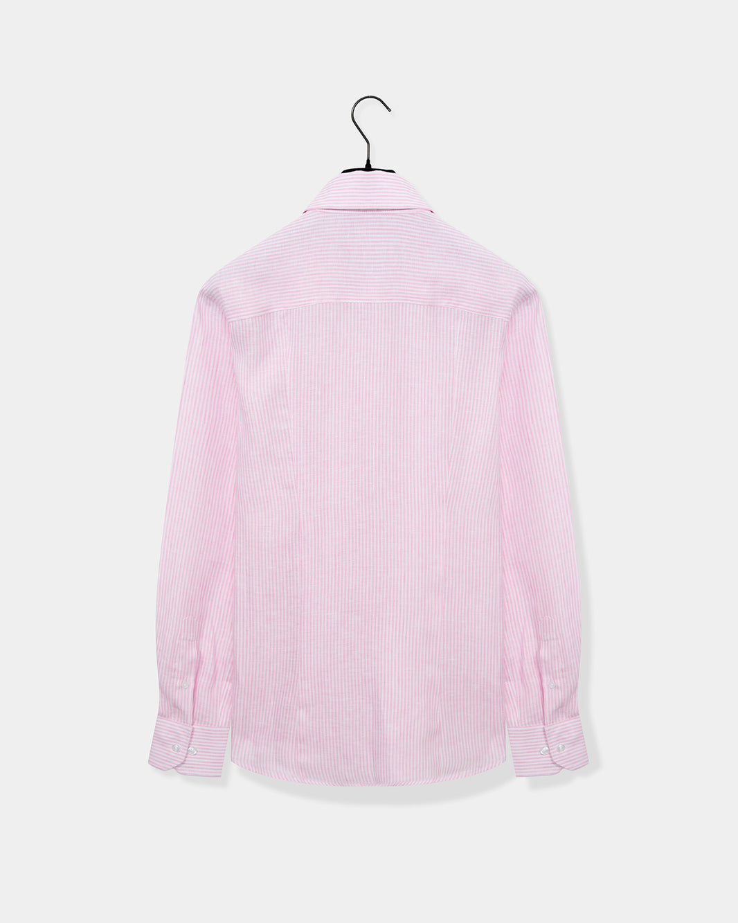 Camisa linho listrada rosa