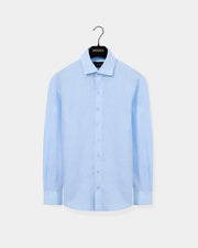 Camisa linho azul celeste
