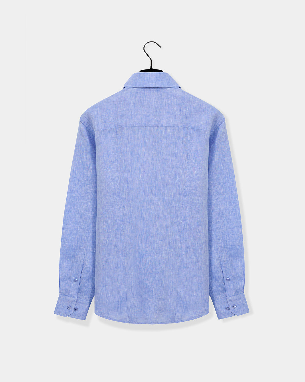 Camisa linho azul médio