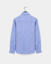 Camisa linho azul médio