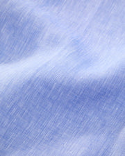 Camisa linho azul médio
