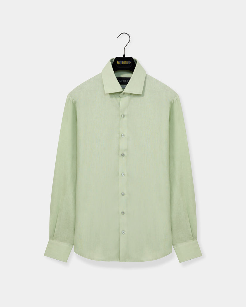 Camisa linho pistache