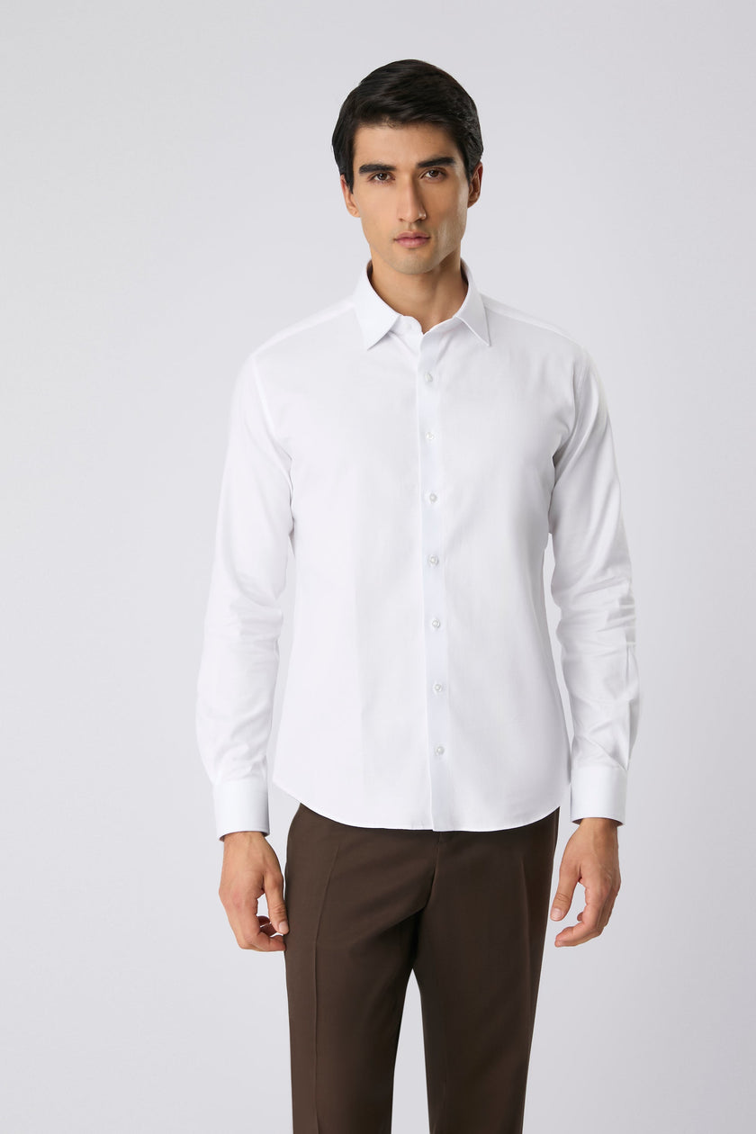 Camisa slim branca
