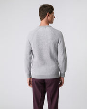 Suéter raglan cinza