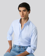 Camisa pima slim azul