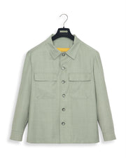 Caban lã fria verde claro