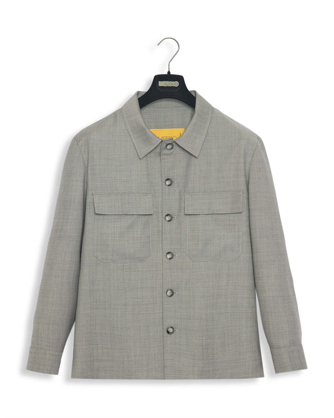 Caban lã fria cinza claro