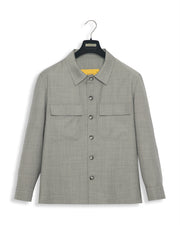 Caban lã fria cinza claro