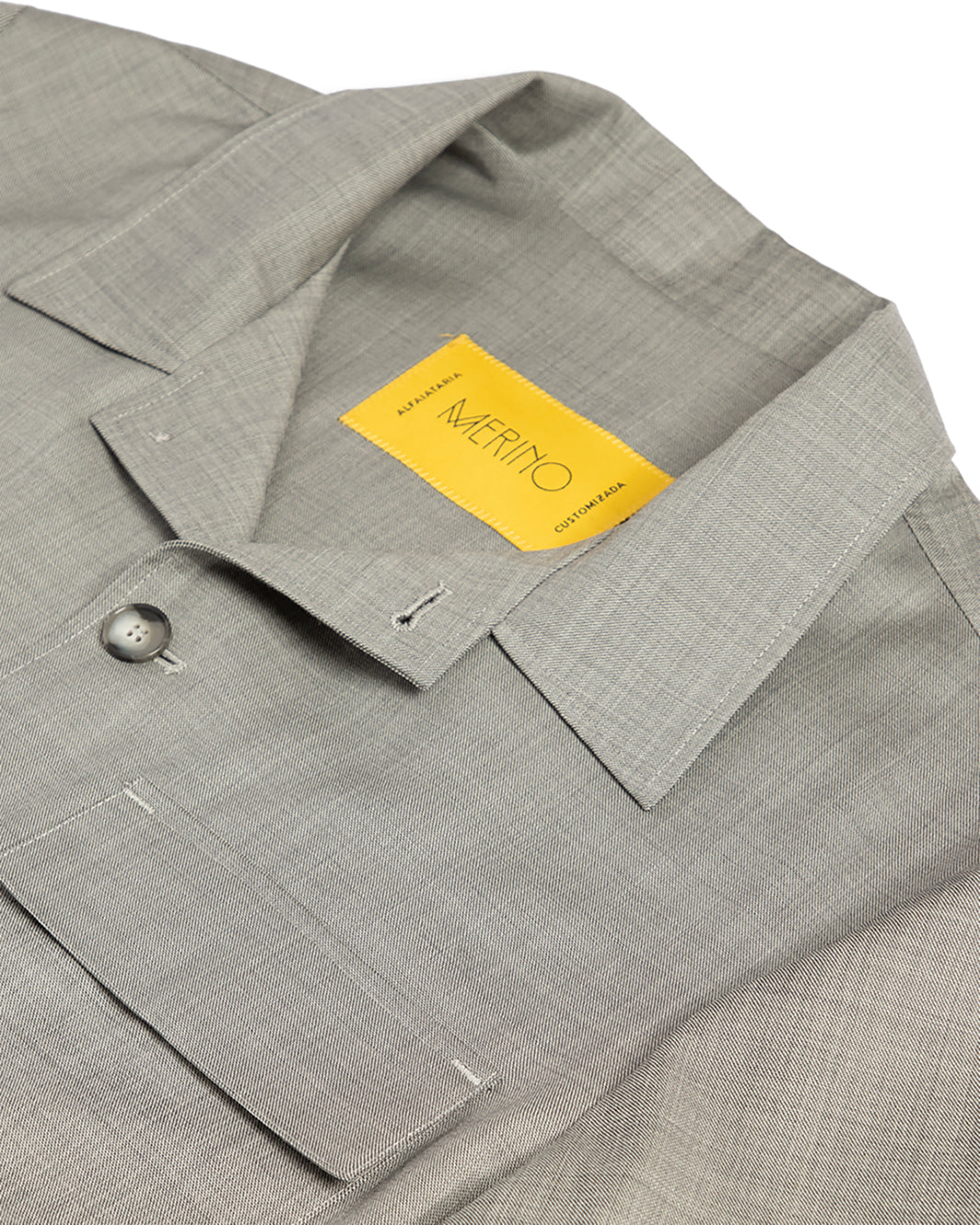 Caban lã fria cinza claro