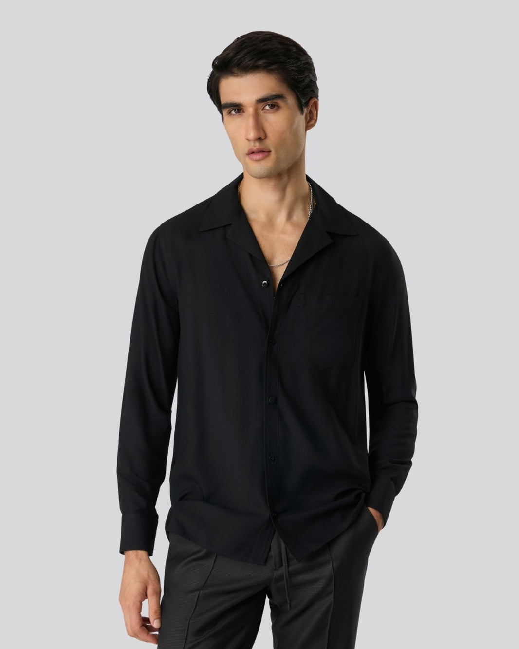 Camisa cubana preta