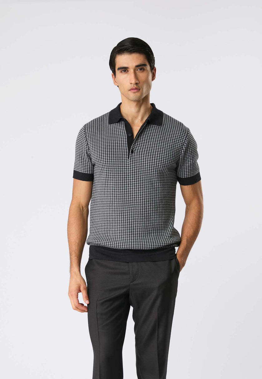 Polo Pied Poule preta
