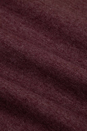 Suéter gola V vinho mescla