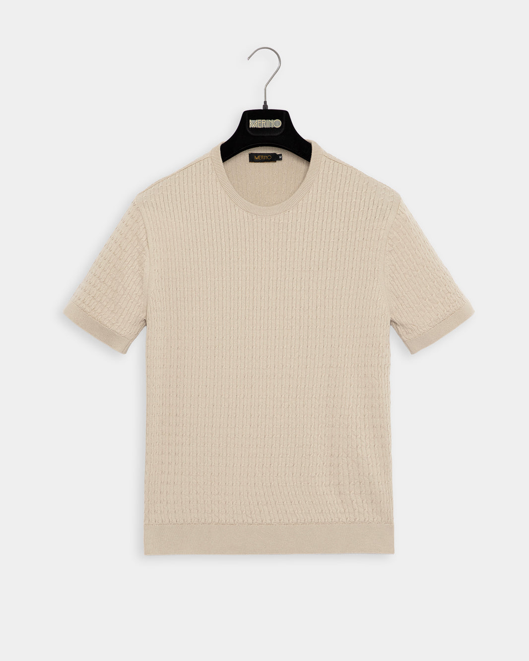Camiseta Trançada Bege