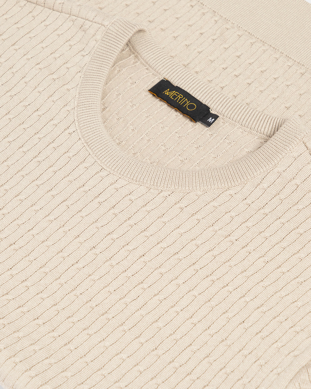 Camiseta Trançada Bege