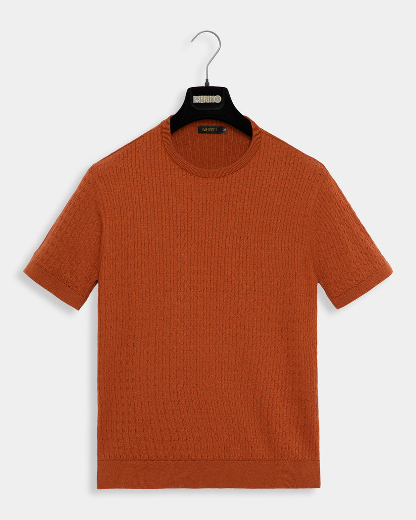 Camiseta Trançada Cobre