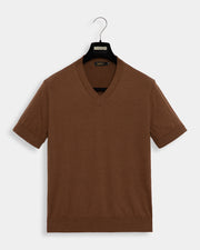 Camiseta Tricô Lisa Marrom