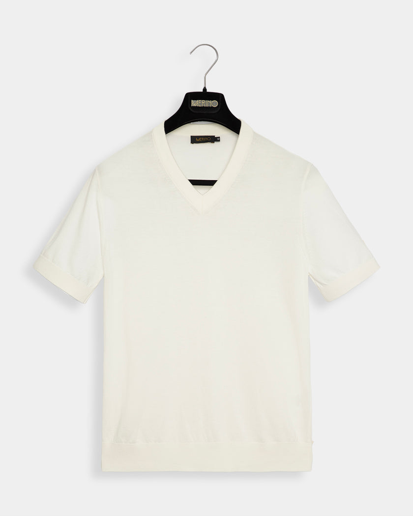 Camiseta Tricô Lisa Off White