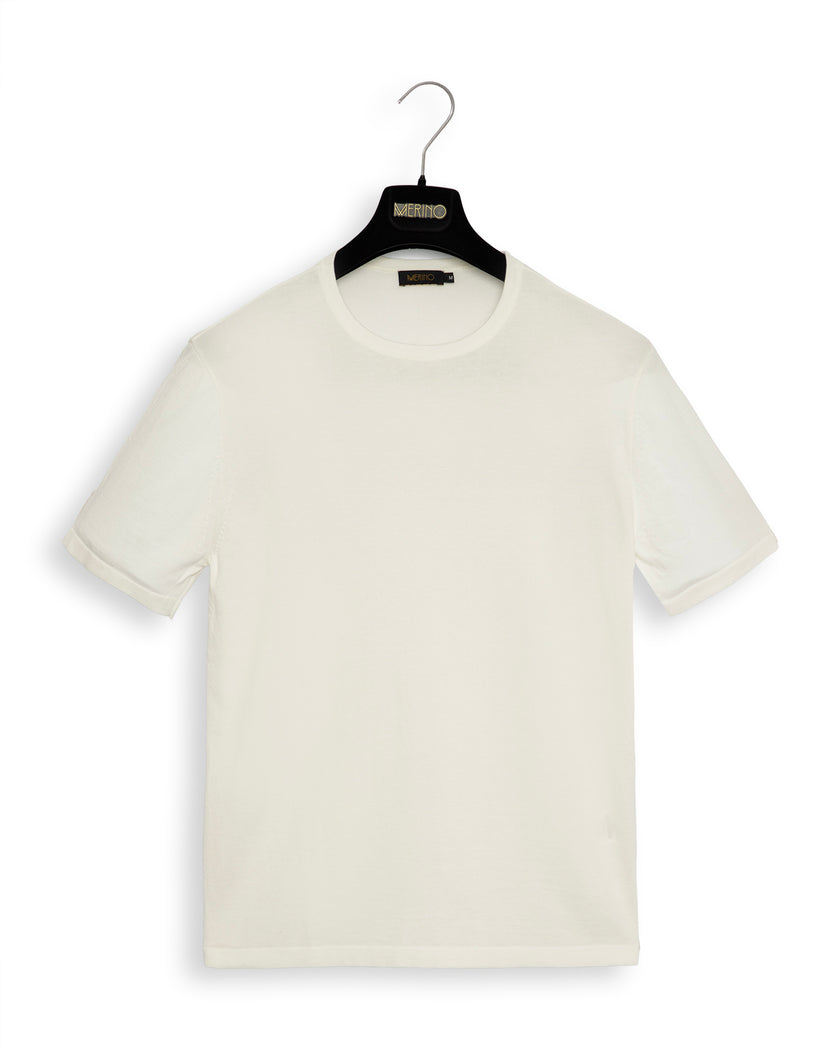 Camiseta Tricô Basic Off White