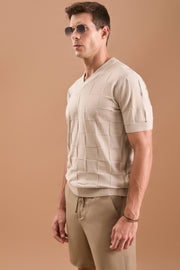 Camiseta Square bege