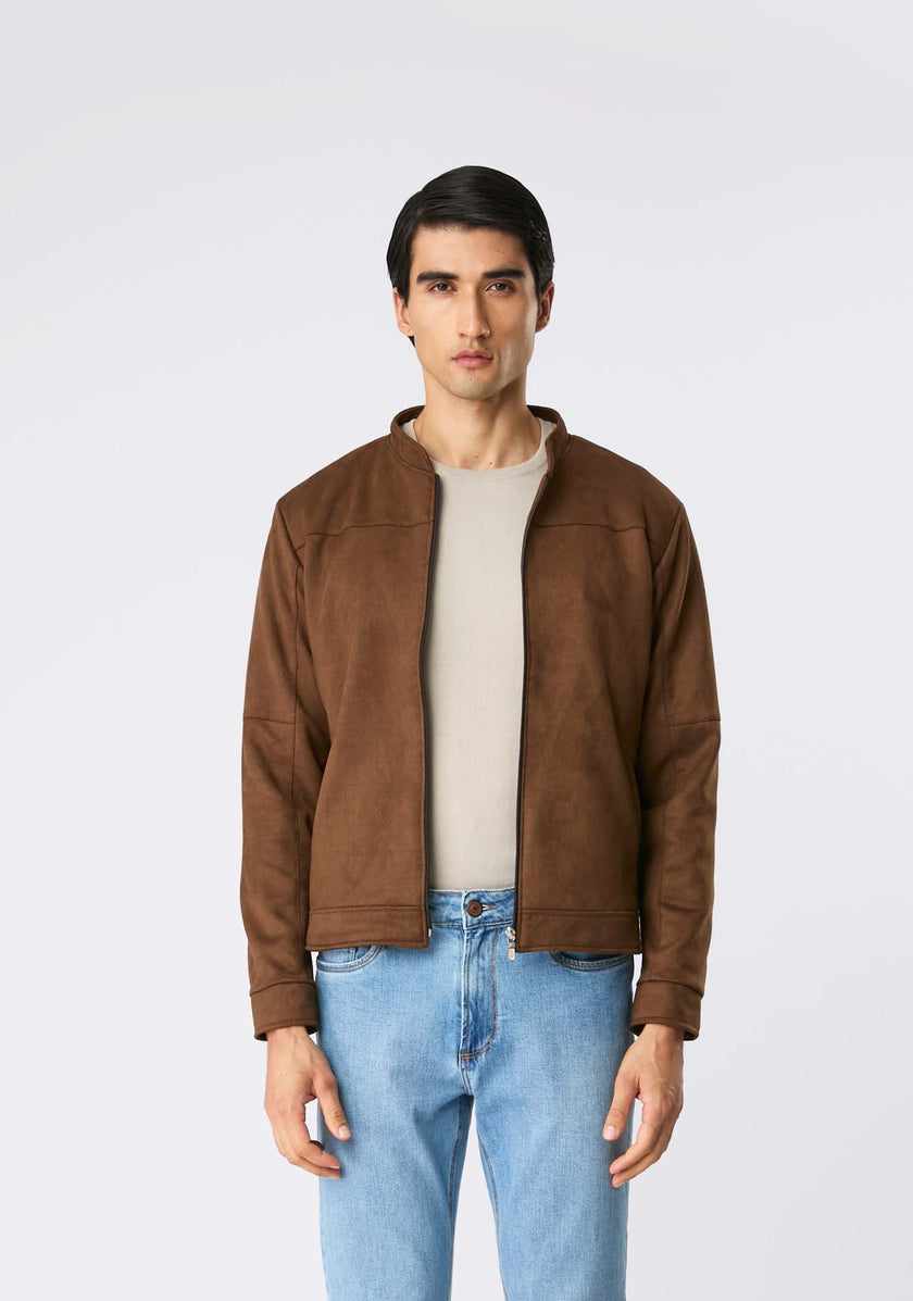 Jaqueta suede marrom