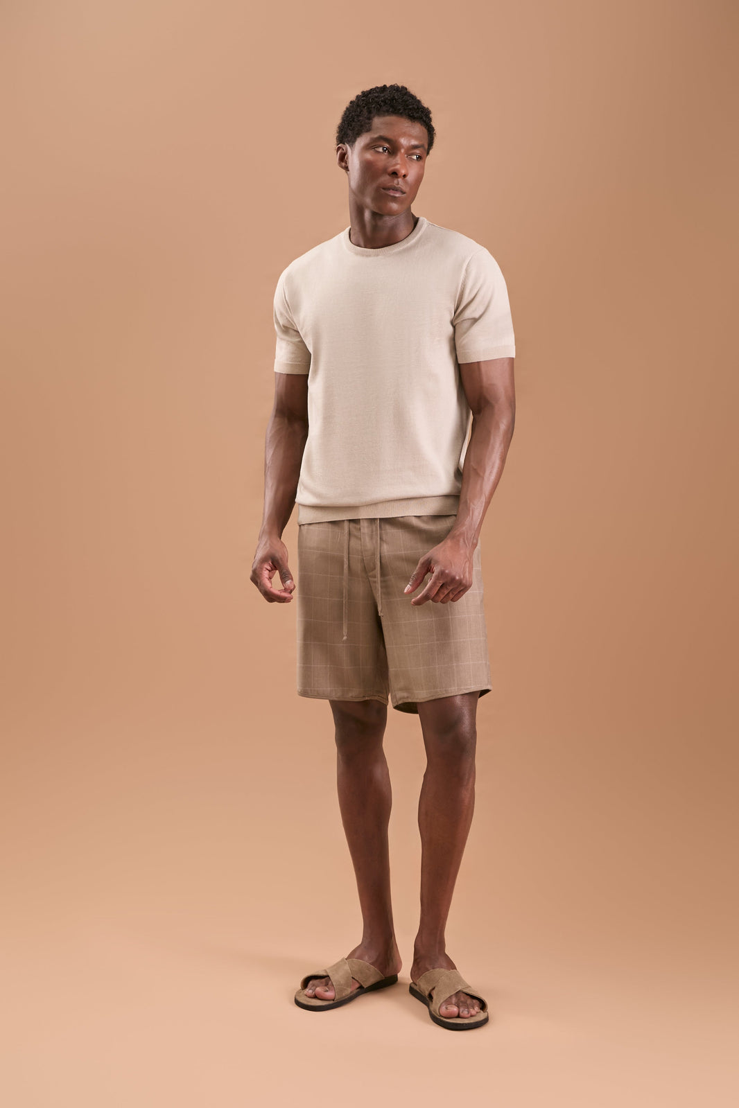 Camiseta tricô bege