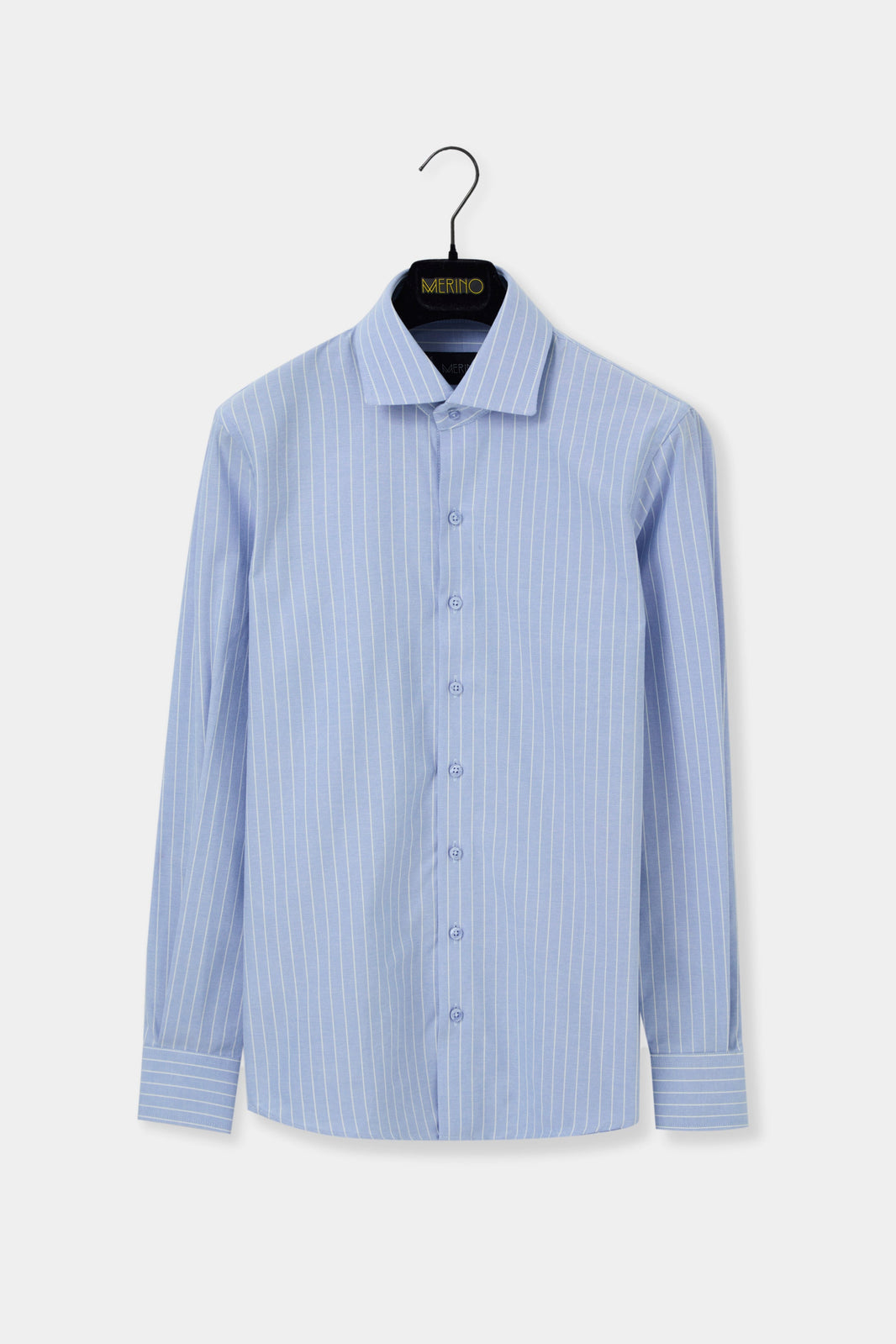 Camisa pima listrada azul claro