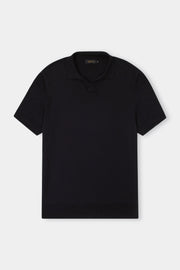 Polo tricô preta
