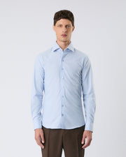 Camisa pima listrada azul claro