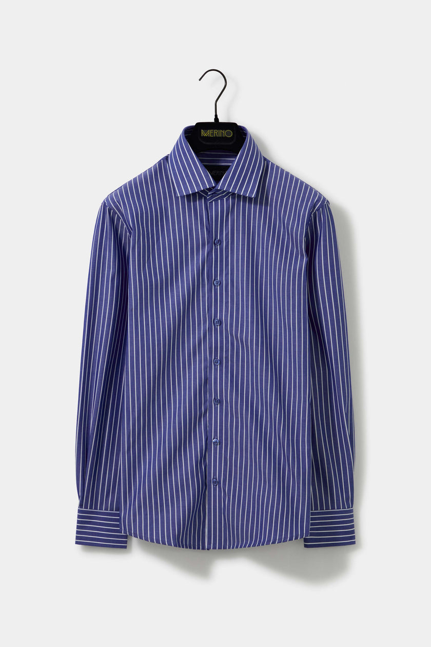 Camisa pima listrada azul