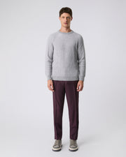 Suéter raglan cinza