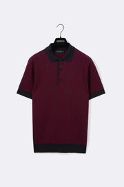 Polo Pied Poule bordô