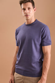 Camiseta tricô marinho