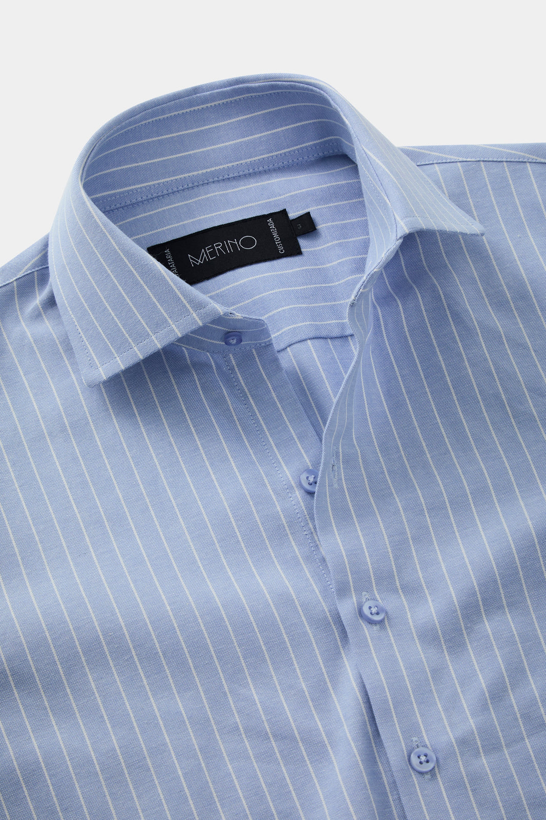 Camisa pima listrada azul claro