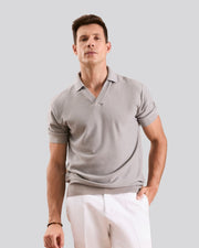 Polo oVerlap cinza